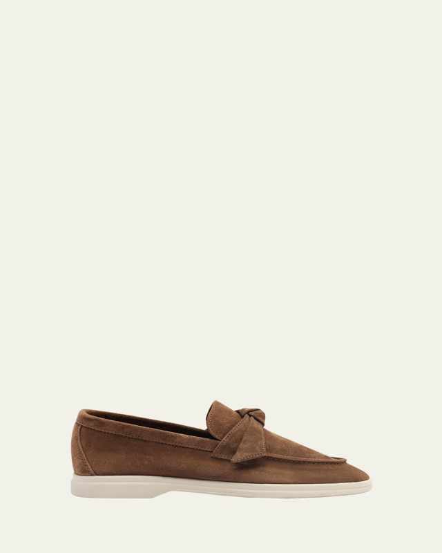 Calrita Suede Knotted Loafers